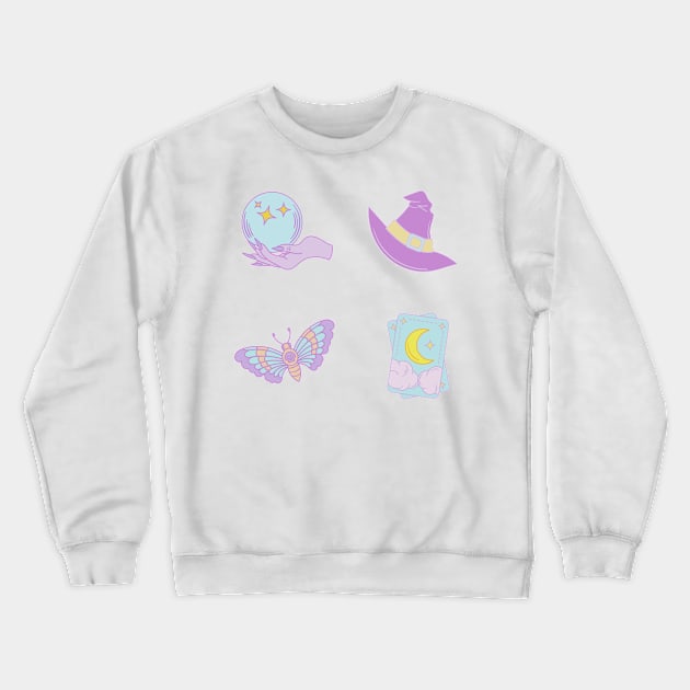 Pastel Witch Crewneck Sweatshirt by Illume Stickers